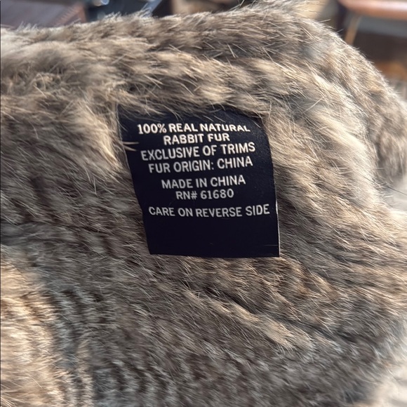 Gray Rabbit Fur Women's Sweater Vest - Picture 5 of 5